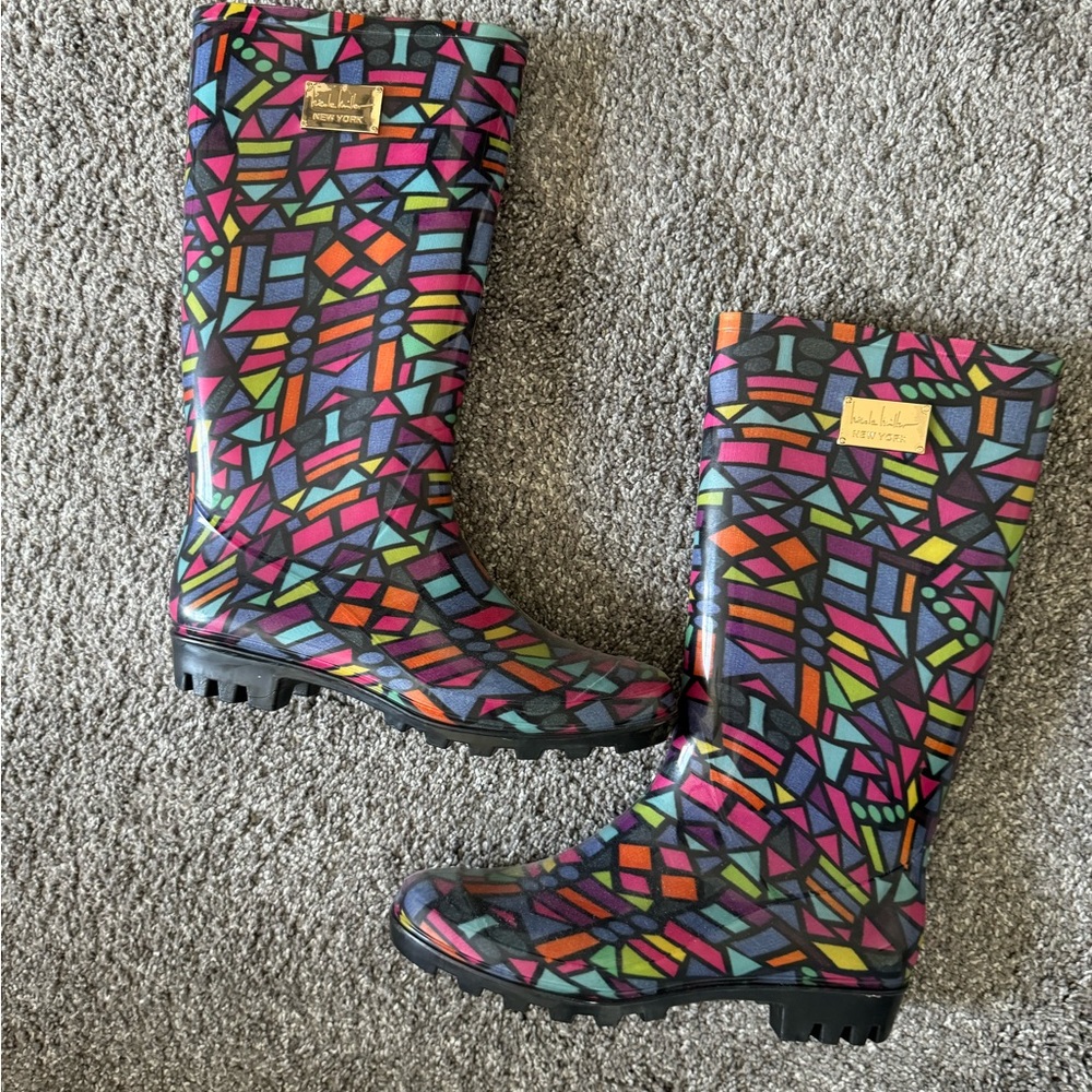 Nicolle Miller women’s size 8 colorful rain boots
